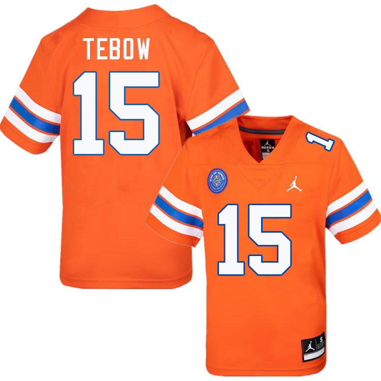 Tim Tebow Florida Jersey,Florida Gators #15 Tim Tebow Jersey Youth Uniforms-Throwback Orange